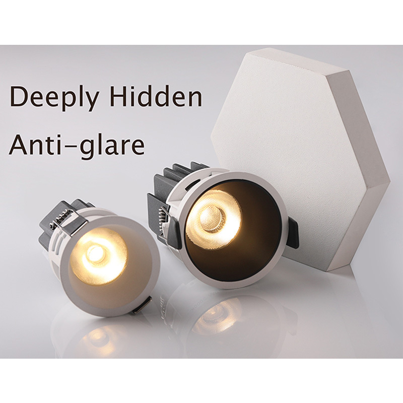 Anti-Glare Multi Head Downlight Project High Light Cob Led Recess Light Round Recessed Led Light