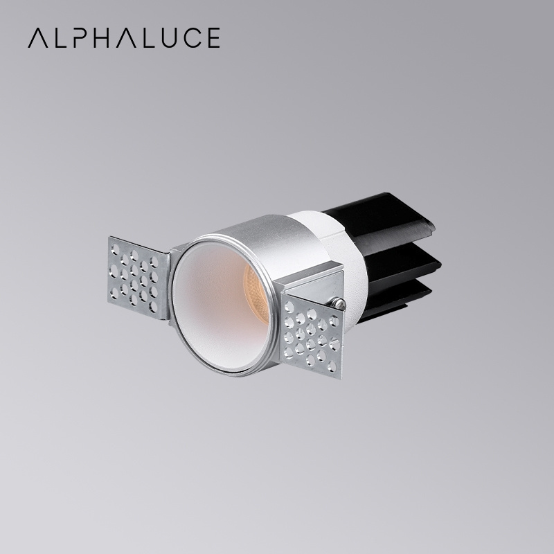 Fixed Aluminium Dimmable Cob Led Downlight Anti Glare Frame Recessed Trimless Minii Nvisable Downlight