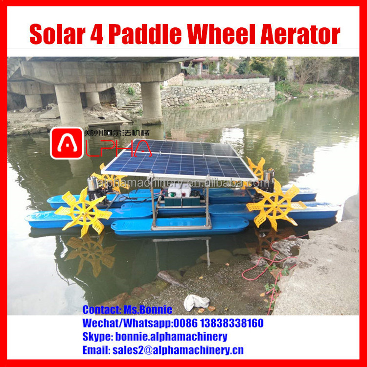 Hot-selling solar panel system floating paddle wheel aerator made in China