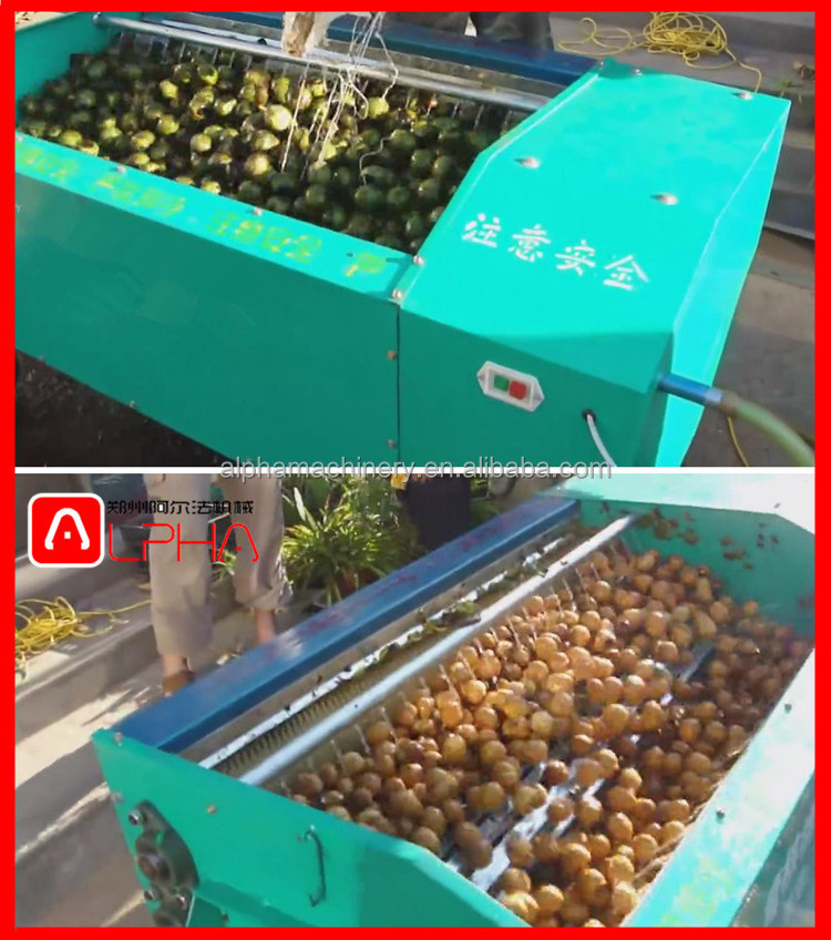 Hot Saling Commercial Electric Green walnut peeling/shelling cracking machine / almond nuts skin peeler