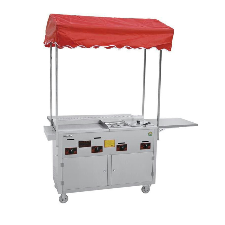 shawarma food cart/food grilling cart/ mobile food cart with wheels