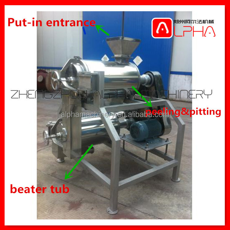 Double Channel Automatic Mango Pulper Orange Peeler Juice Machine