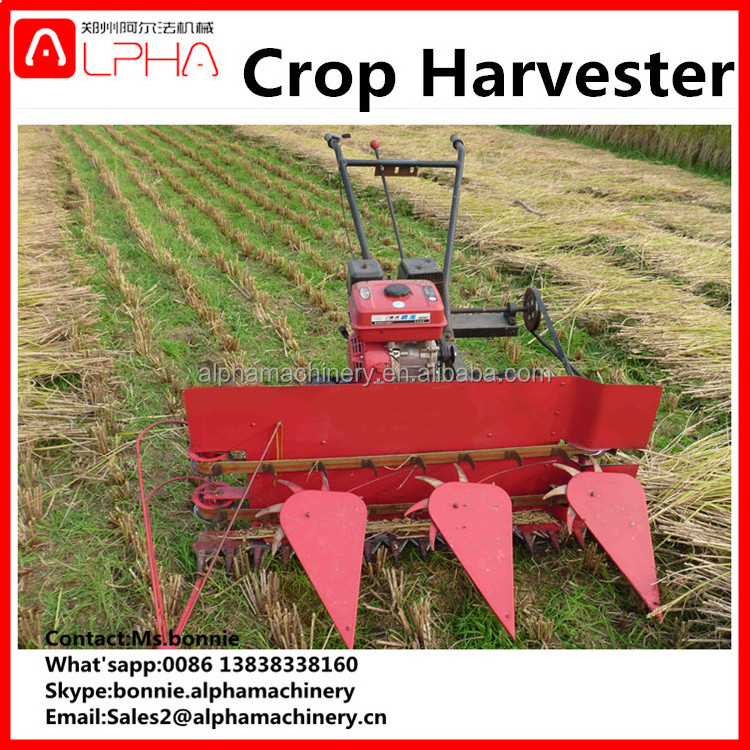 labor-saving wheat reaper binder sesame paddy reaper binder/mini rice combine harvester