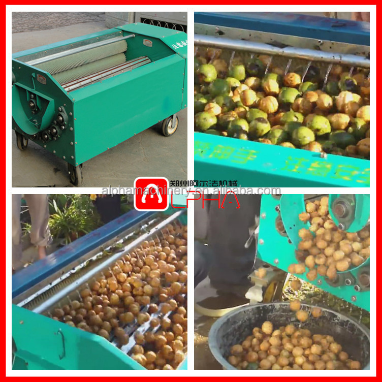 Hot Saling Commercial Electric Green walnut peeling/shelling cracking machine / almond nuts skin peeler