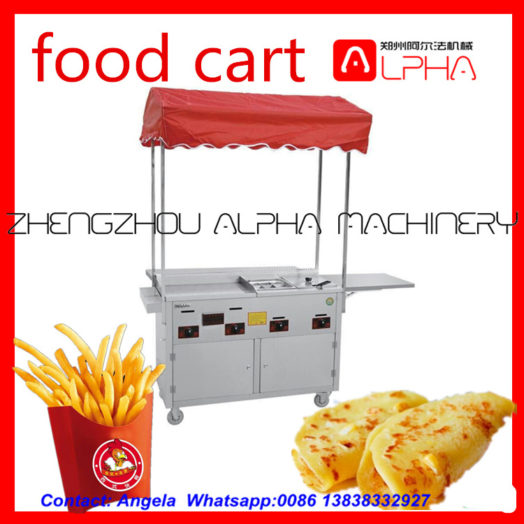 shawarma food cart/food grilling cart/ mobile food cart with wheels