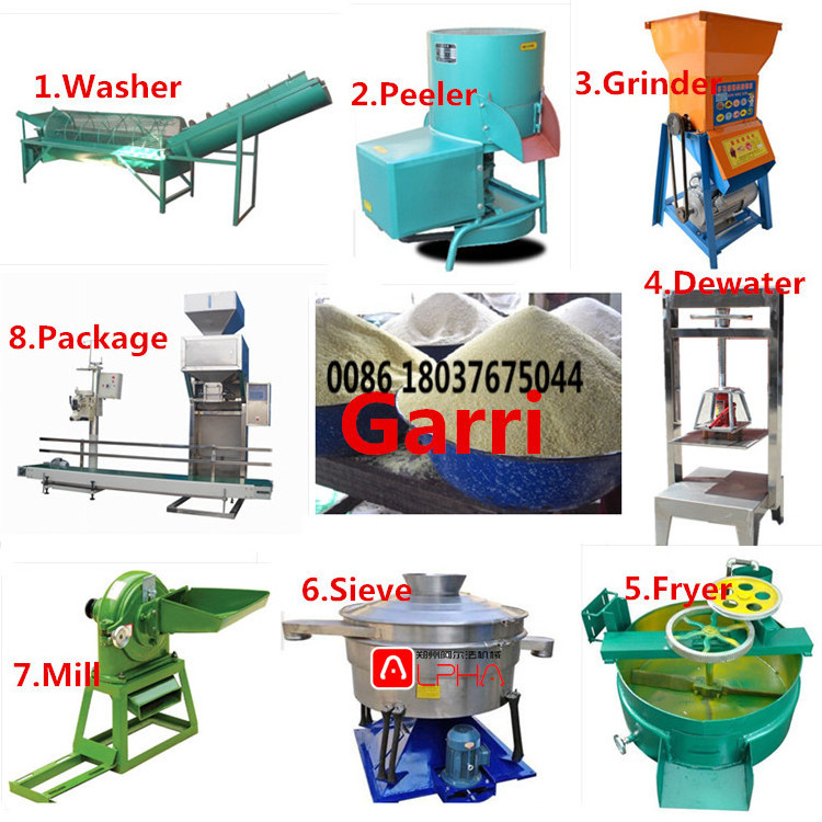 Hot Selling Dried Gari Making Production Cassava Planting Machine Garri With Best Quality