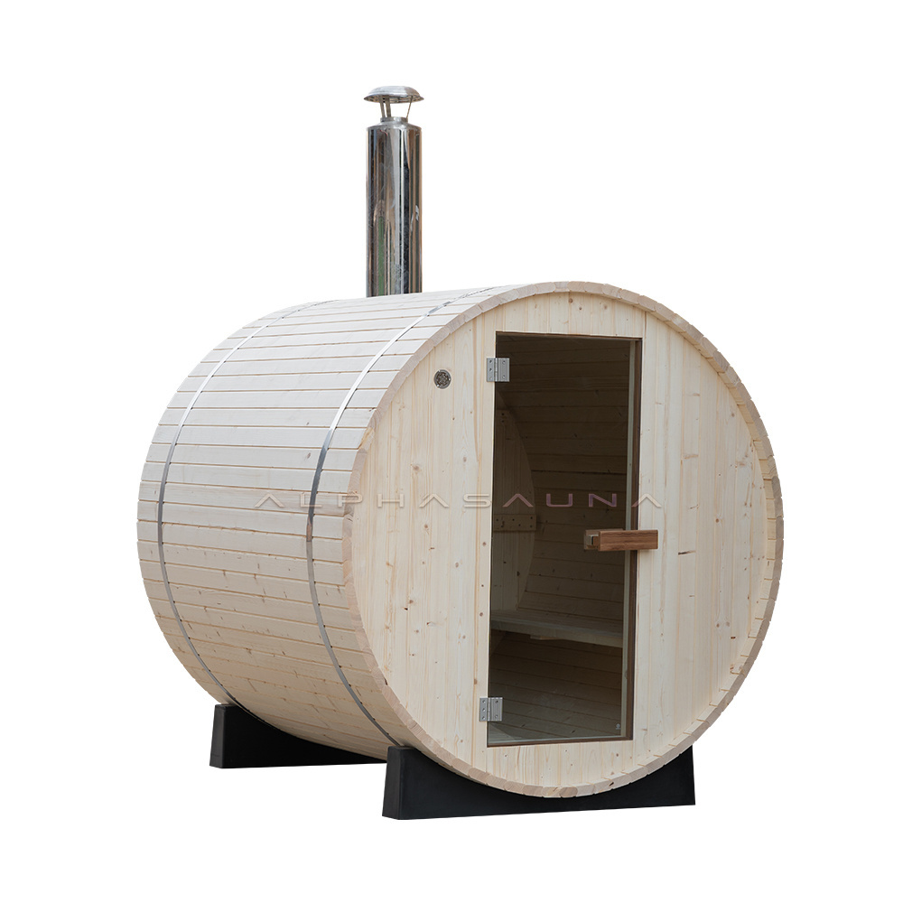 Personal Finnish Outdoor Red Barrel Sauna Room Indoor Wood Burner For Sale