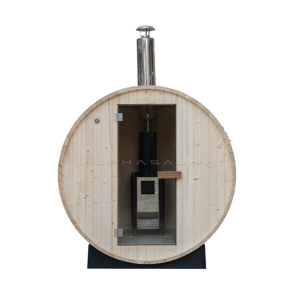 Personal Finnish Outdoor Red Barrel Sauna Room Indoor Wood Burner For Sale