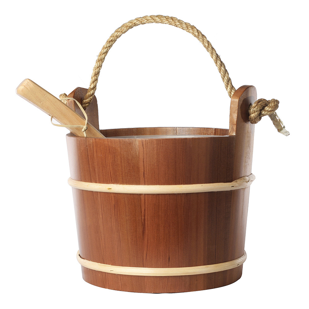 Dynamic Sauna Accessories Wholesaler Solid Cedar Wood Sauna bucket 5L  Set