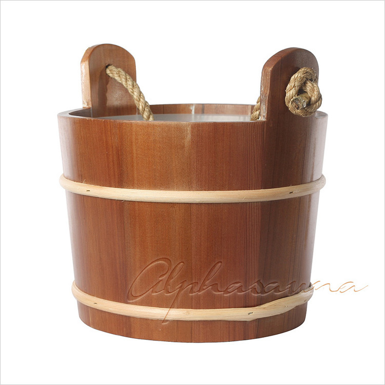 Dynamic Sauna Accessories Wholesaler Solid Cedar Wood Sauna bucket 5L  Set