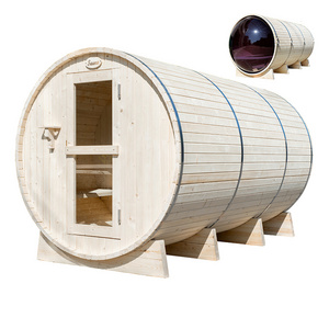 Barrel Sauna Room 4 Person Traditional Steam Wet Outdoor Yoga Used Sauna For 6 People For Sale