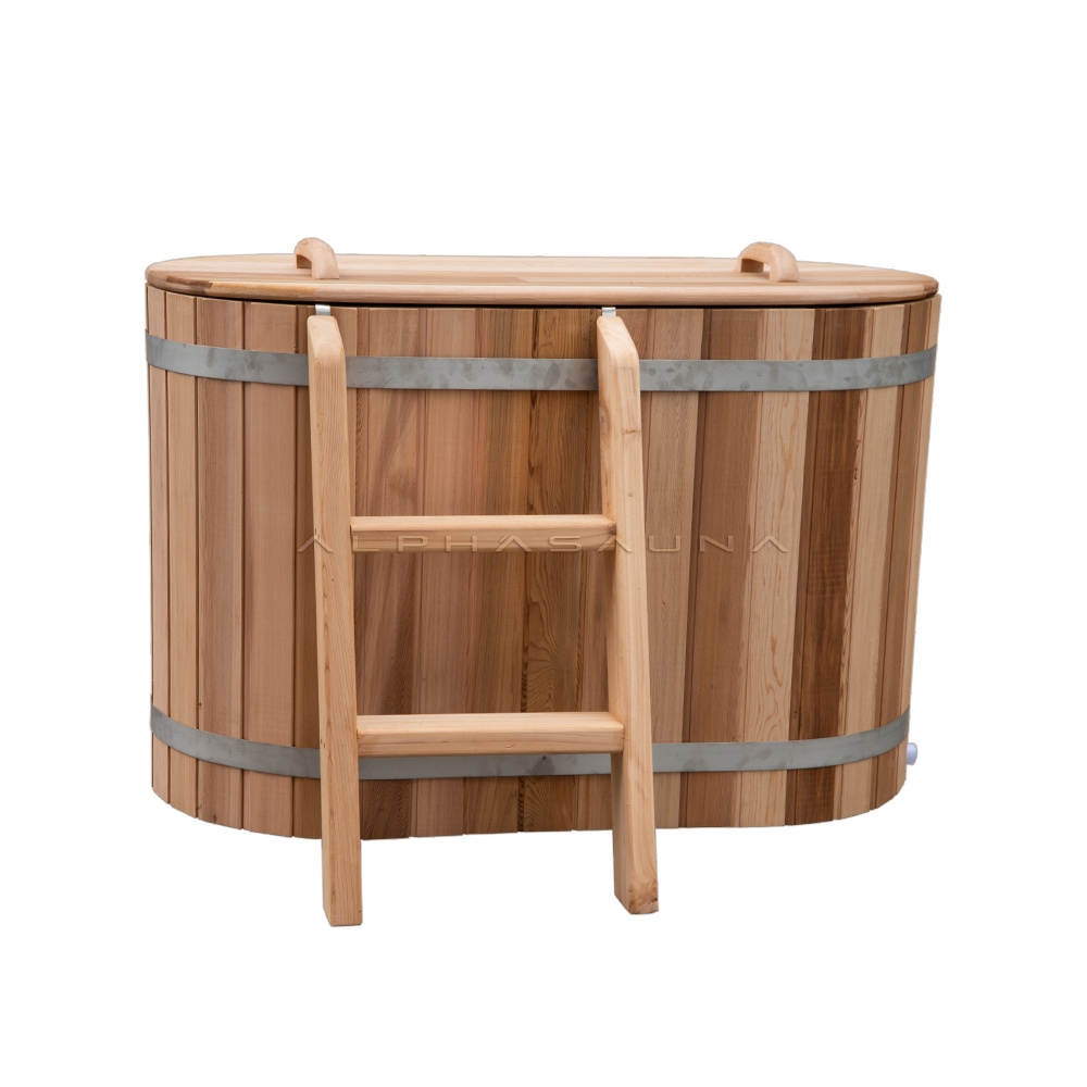 Sauna Wooden Men Adult Sized Ice Barrel Bath Bathtub Shape Ice Bucket Bath Tub