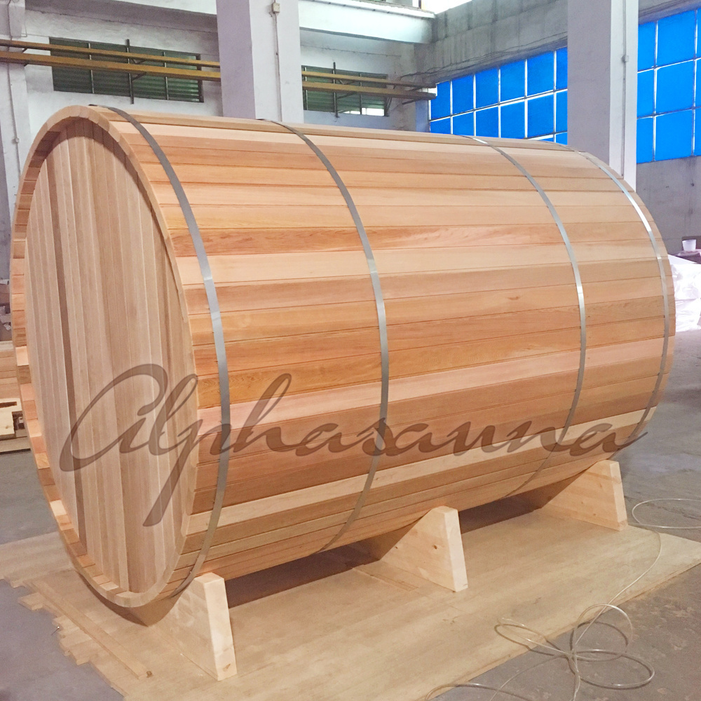 Portable cheap saunas outdoor barrel sauna dry steam room porch and seat