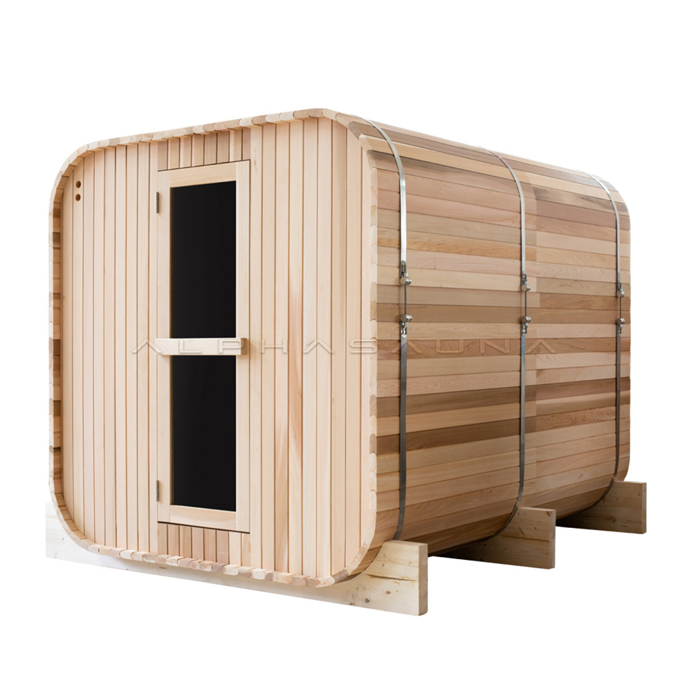 Large Home Square Wood Fired Outdoor 10 Person Sauna