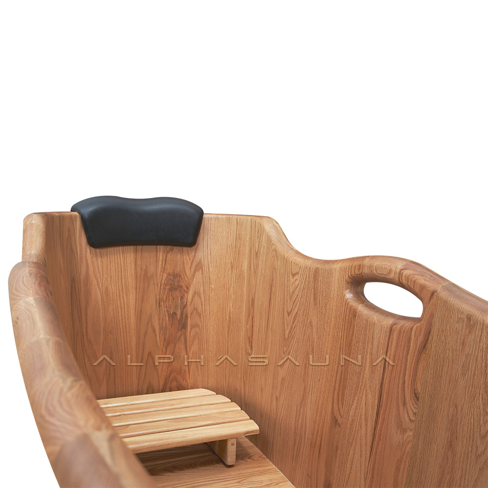 Chinese Cedar SPA Wooden Bathtub Wooden Freestanding Bathtub With Shower