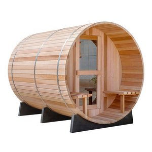 DIY Alpha Sauna Cedar Steam Sauna Kits With Harvia Sauna Heater And Burning Stove Heater