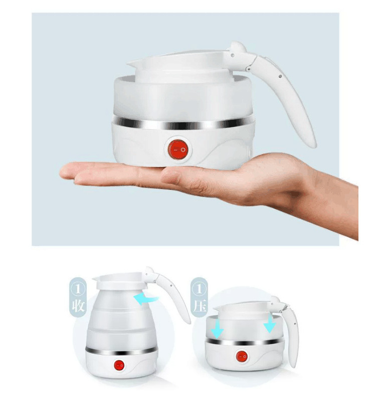 800ml 800W portable cheap mini foldable electric kettle for travellers