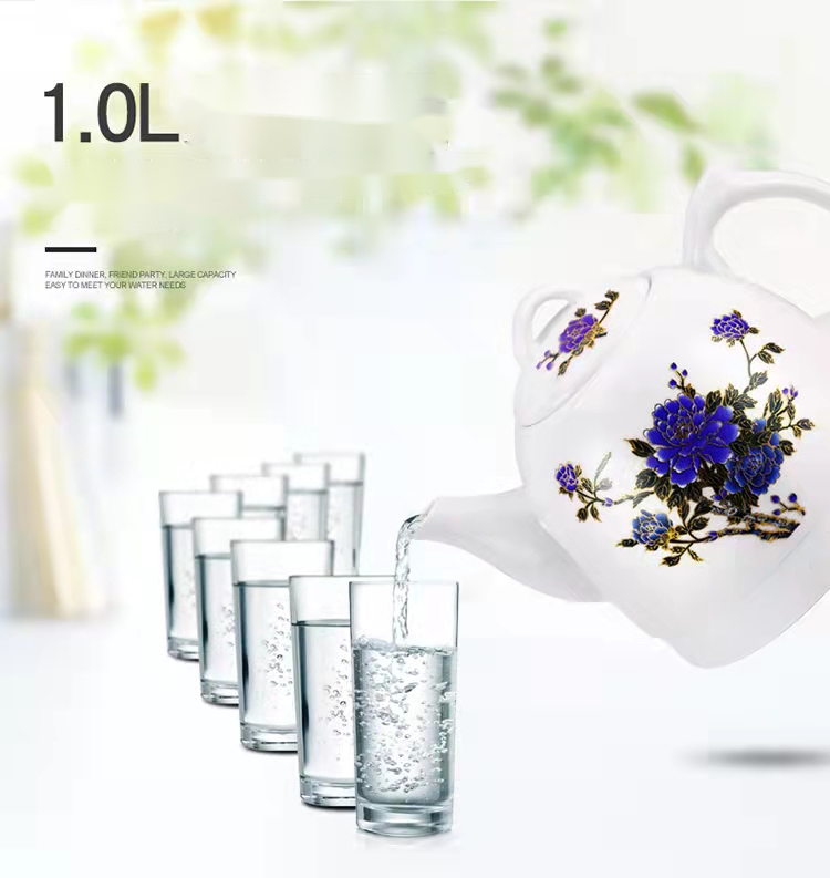 1L color changing flower Jingdezhen household tea automatic power off gift ceramic electric kettle