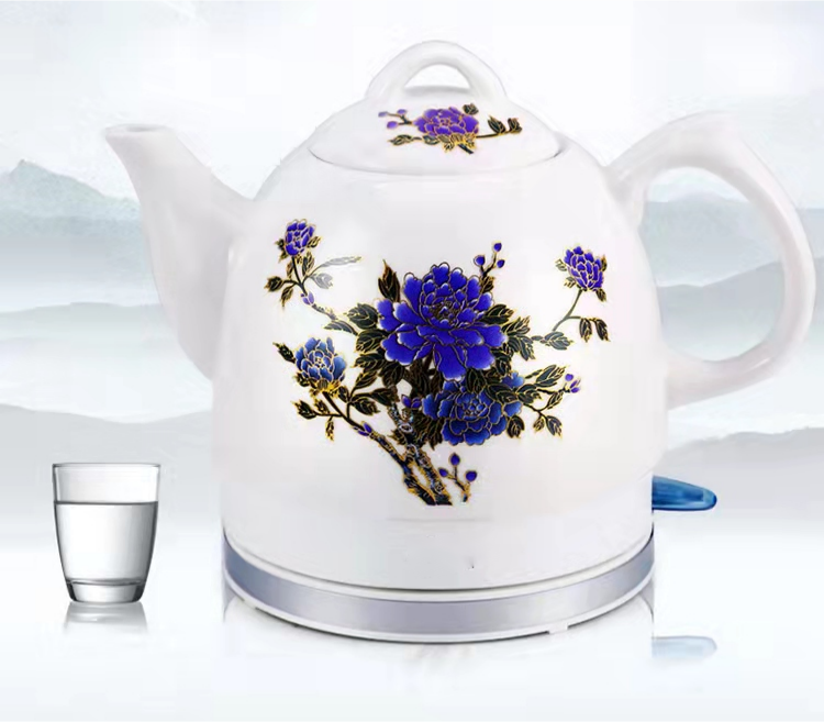 1L color changing flower Jingdezhen household tea automatic power off gift ceramic electric kettle