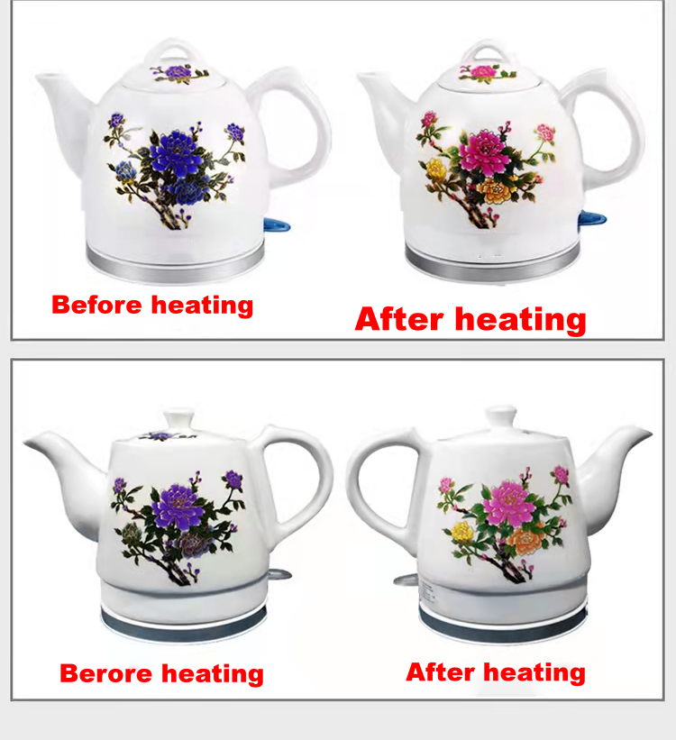 1L color changing flower Jingdezhen household tea automatic power off gift ceramic electric kettle