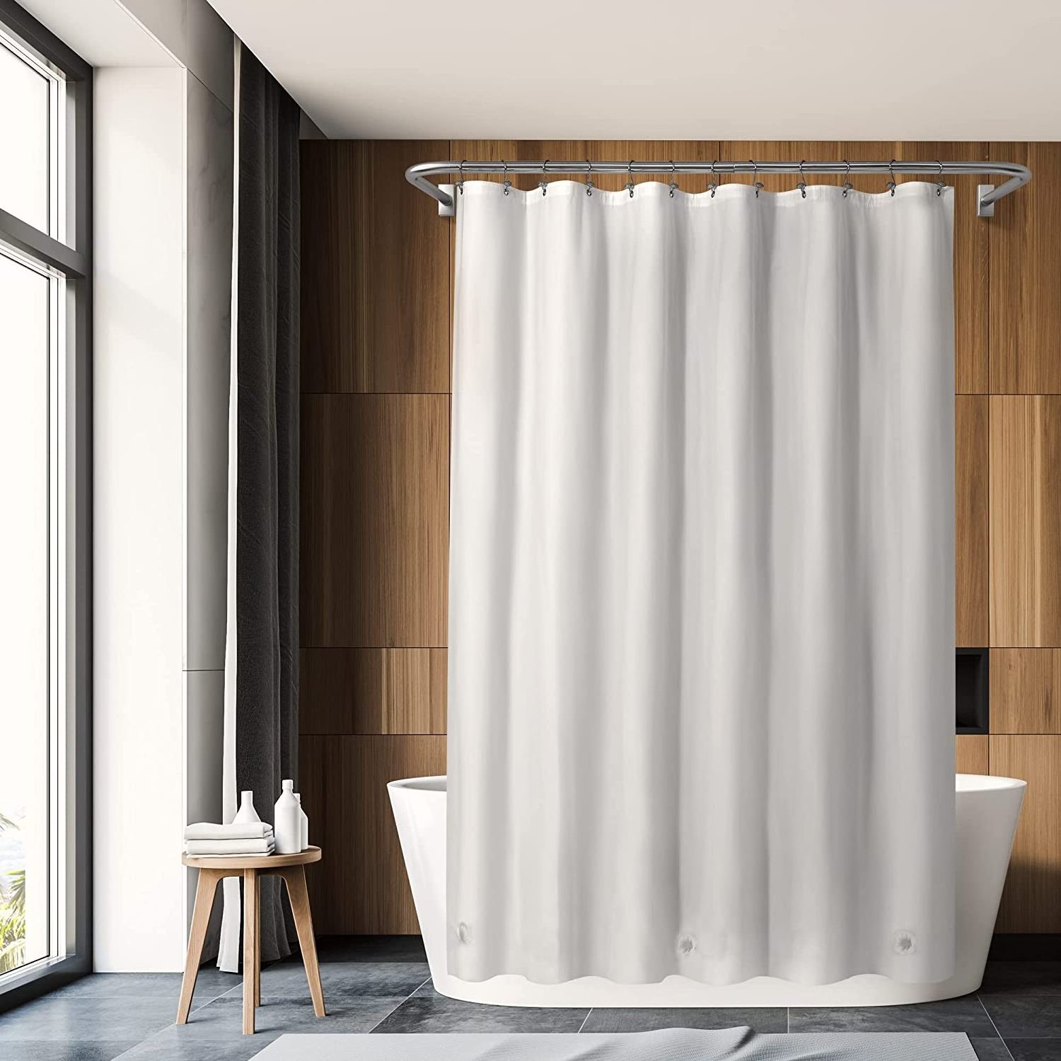 White PEVA 10G hotel Shower Curtain Liner 72