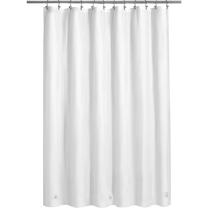 White PEVA 10G hotel Shower Curtain Liner 72