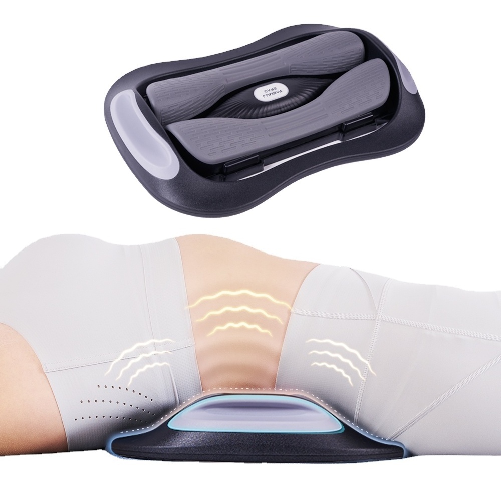 Alphay 2023 Lower Back Stretcher Physical Therapy Equipment Back Pain Relief Heating Pillow Dynamic Lumbar Traction Machine