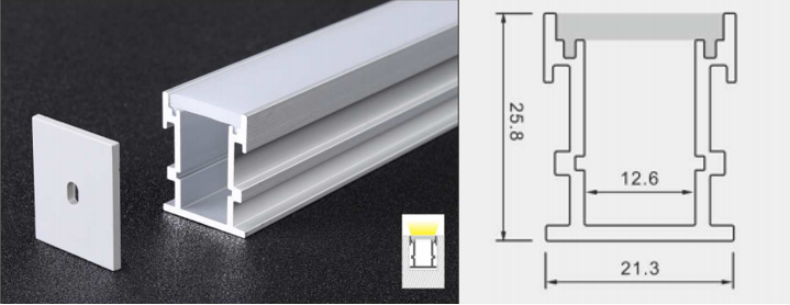 For Floor Lighting U Shape Underground Lamp Groove Inground Light Led Aluminum Profile