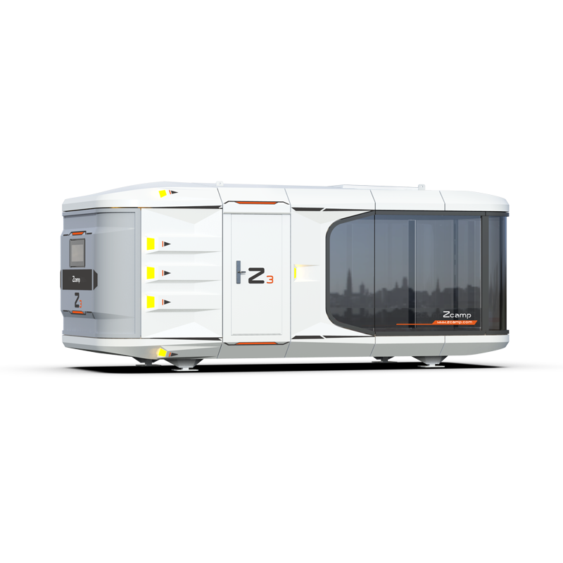 Zcamp Z7 luxury prefab houses light steel prefabricated modular mobile home glass design capsule house for outdoor