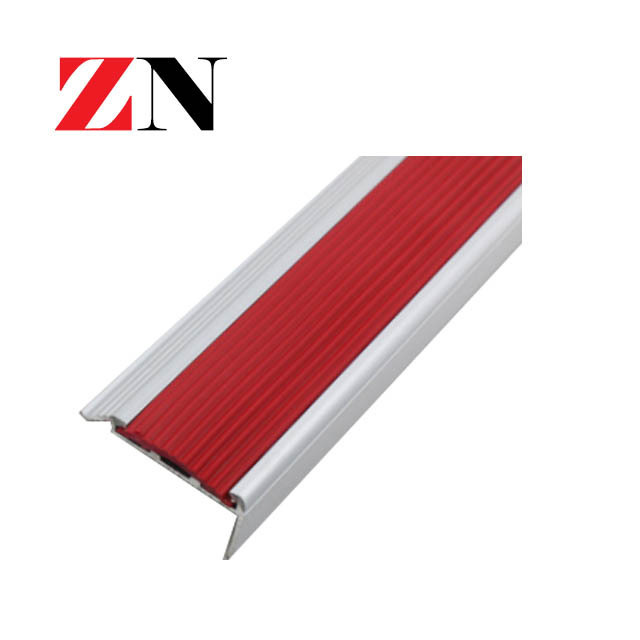 Rubber Stair Nosing Anodized Aluminum Floor Anti Slip Stair Nosing and anti-slip strip for Vinyl Floor