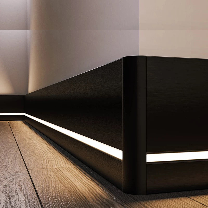 aluminium skirting led profile baseboard skirting board with led light