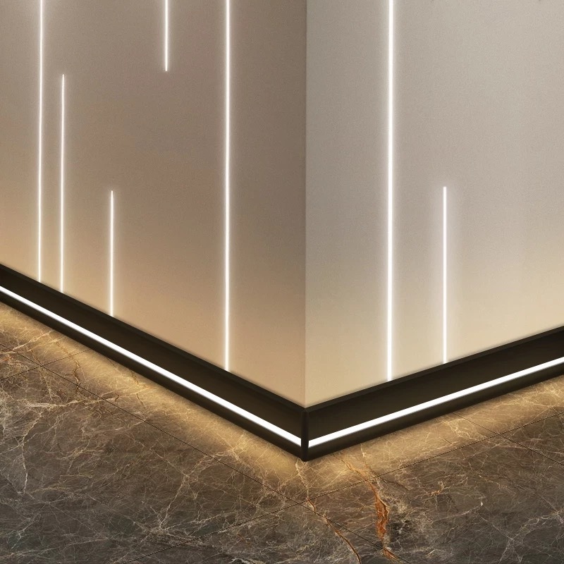 aluminium skirting led profile baseboard skirting board with led light