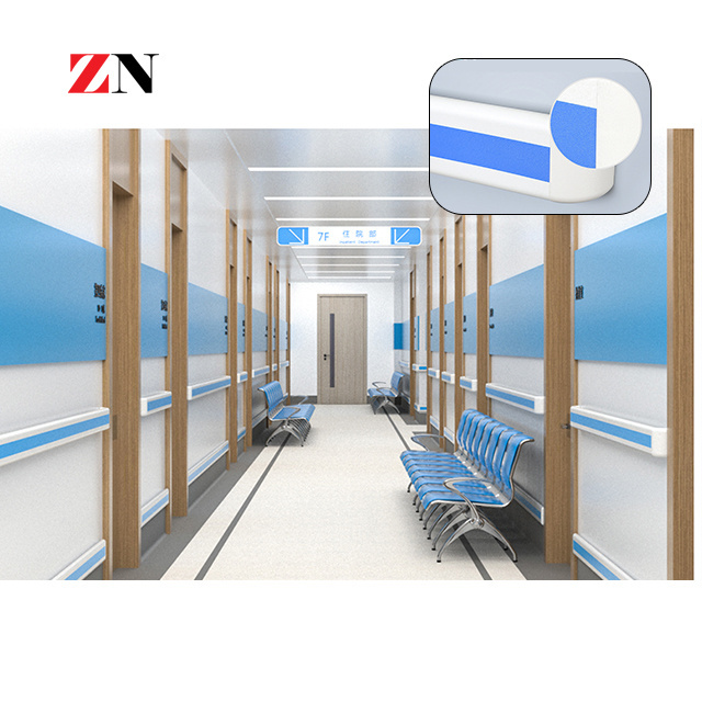 Aluminium Bracket Corridor Guard Handrail Promotional Custom Wear-resistant Pvc Plastic Material Nickel Stainless Steel Modern