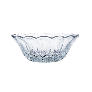 13cm size mini glass dish for restaurant use fancy set of textured clear glass dinner  bowls