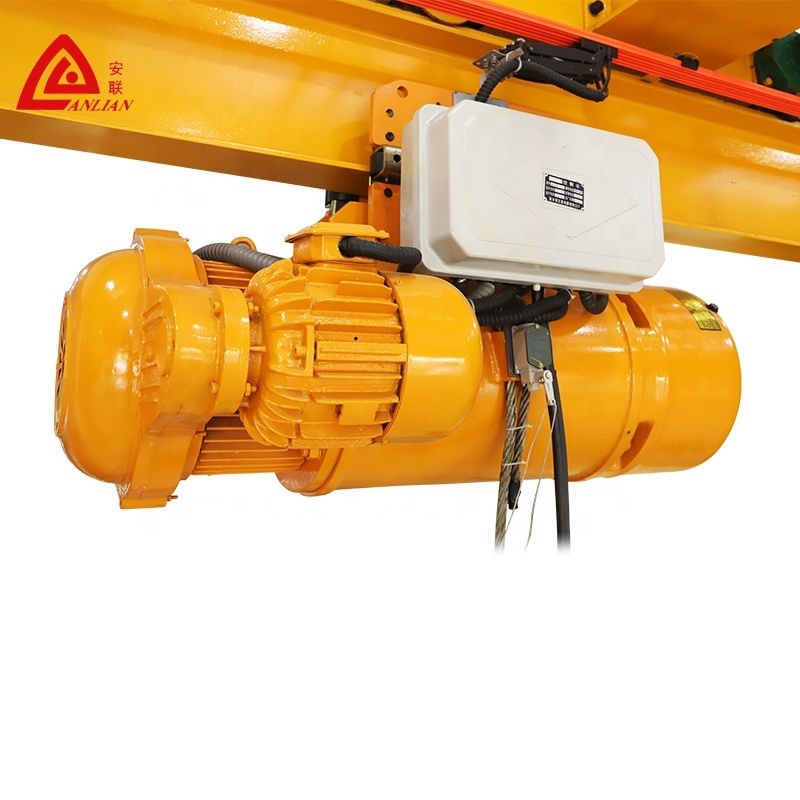 wireless remote control electric rope pulley hoist 5 ton with trolleys