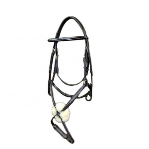 EQUESTRIAN HORSE GRACKLE BRIDLE CUSTOM MATERIAL LEATHER ENGLISH ORIGIN SOFTY PADDED BROBAND HIGH QUALITY MAXICAN FIGURE 8 BRIDLE