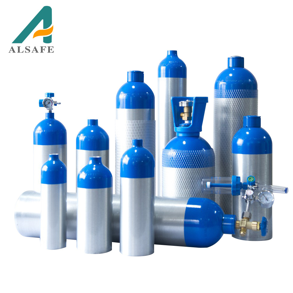 Factory price high quality aluminum alloy 48 cubic feet oxygen gas cylinder for hospital