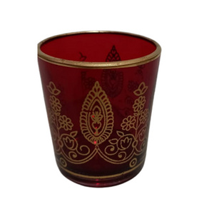 Indian Bulk Supplier Printed Glass Votive Available At Best Price home decor glass item gardening item