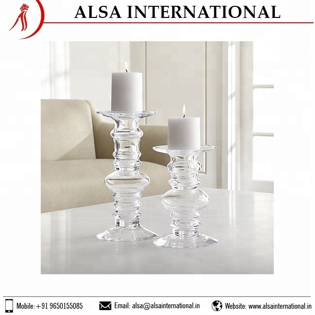 Best price on Customized Top Grade Glass Candle Holder from India Contact For Bulk Order supplier