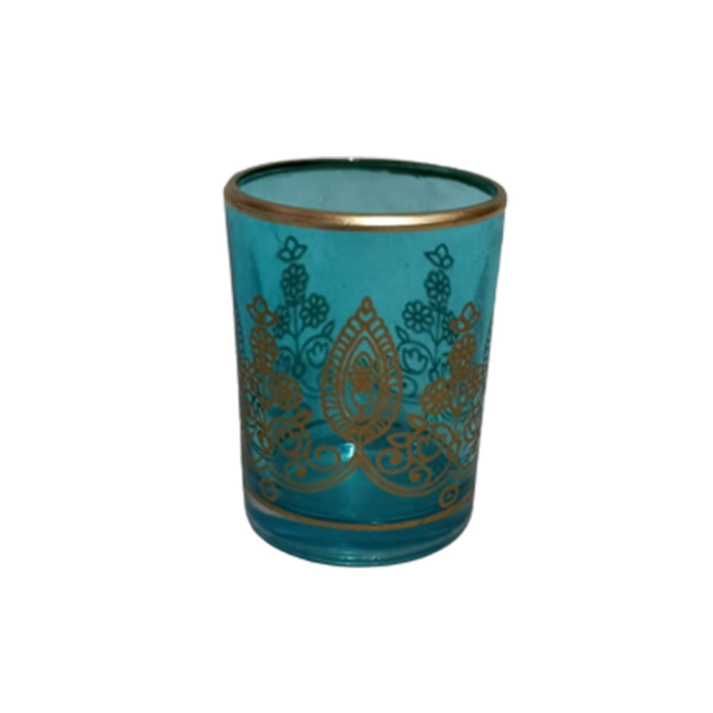 Indian Bulk Supplier Printed Glass Votive Available At Best Price home decor glass item gardening item