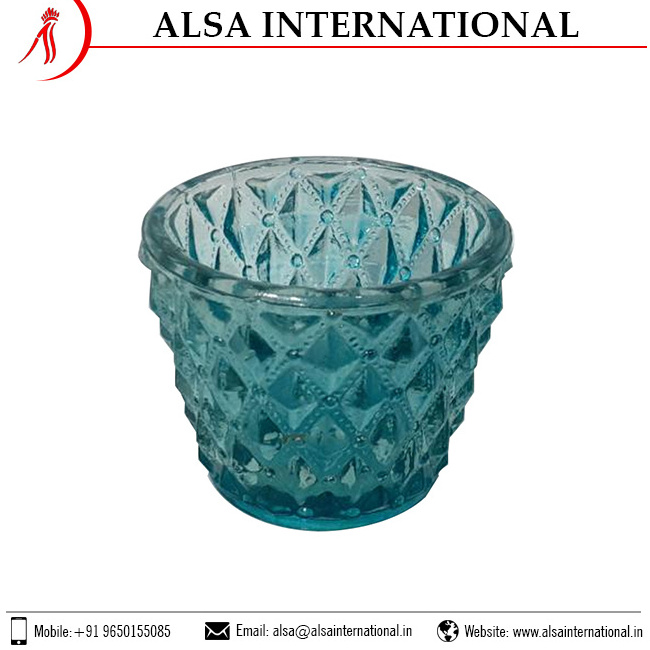 Custom pattern Bulk Supplier Glass Candle Votive For Home Decoration in Cheap Price