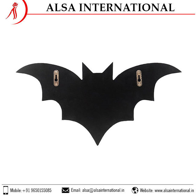 Affordable rate Latest Home Decor Customized Best Price Wooden Bat Style Black Shelves Buy From Reputed Supplier Alsa International