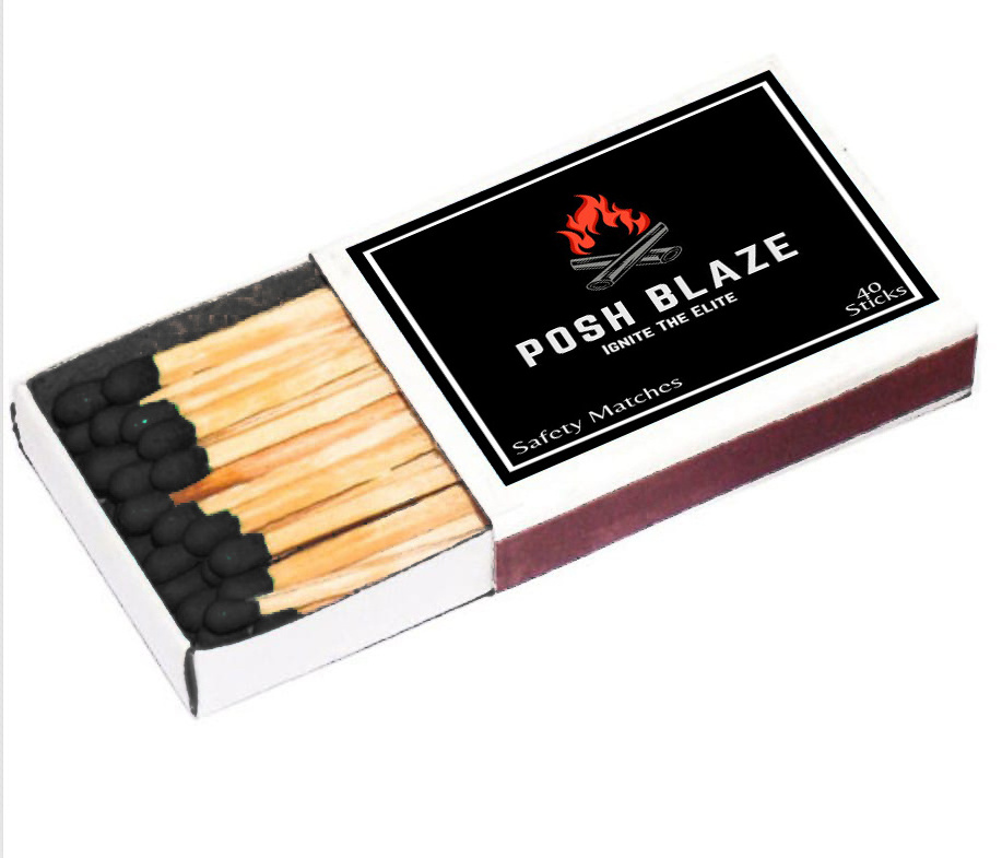 Top quality wooden safety matches with match box logo print available