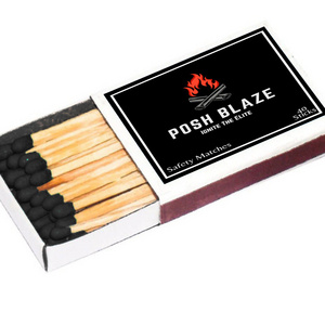 Top quality wooden safety matches with match box logo print available