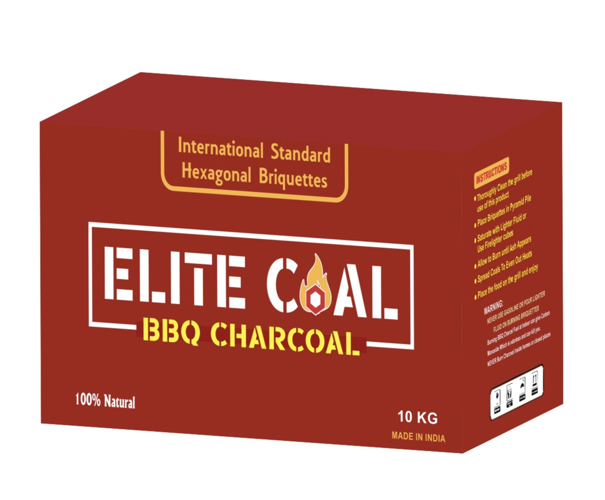 Barbecue Hexagon Charcoal In 10 Kg Box Packing For Africa