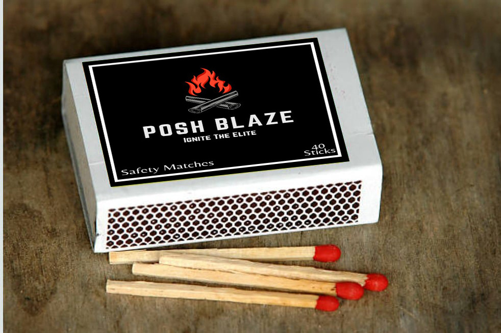 Premium Quality Posh Blaze 4 Inch Wooden Safety Matches Best Damp Proof Direct Factory Supply For South Africa Importers And Di