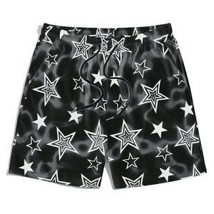 Men's Printed Shorts With Drawstring Print Pockets Elastic Waist  Made In Polyester Shorts For Men