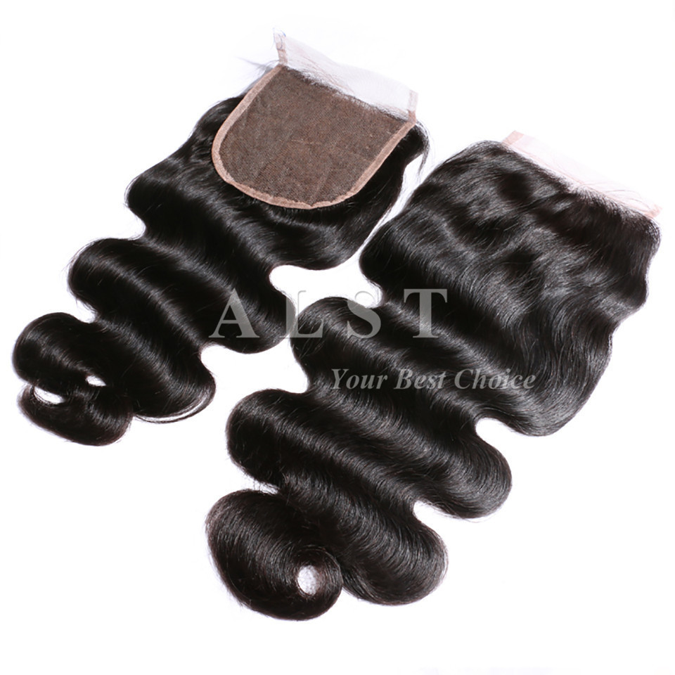 Wholesale Cheap Virgin Brazilian Human Hair Piece Swiss Free Parting Lace Closure With Baby Hair