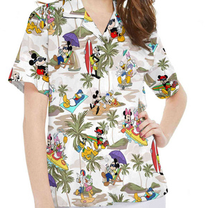 Unisex 2024 Summer Beach custom Printed Short Sleeve  shirt Button Down quick dry breathable Hawaiian shirts