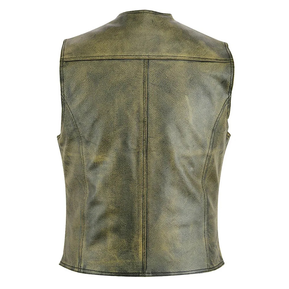 Men Leather Vest For Sale Online Top Quality Men Bike Riding Leather Vest Men's Biker Vests At Best Prices Custom Real Leather